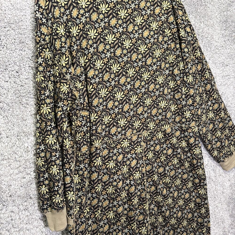 Natural Life Johnnie Cotton Jumpsuit Size XL Green Floral Loungewear Loose - Picture 4 of 10